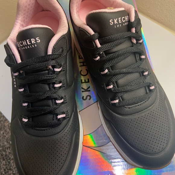 💕Skechers UNO 2 black and pink Sneakers size 6 NEW - Picture 7 of 7